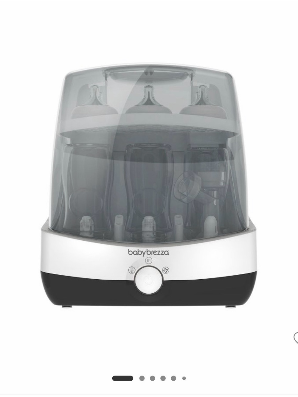 Electric Steam Sterilizer - White & Black baby breeze 10 min fast